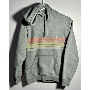 Patagonia Gray Hoodie with Striped Design